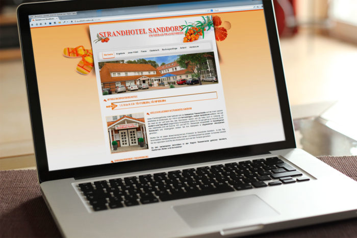 Webseite Strandhotel Sanddorn Trassenheide Insel usedom