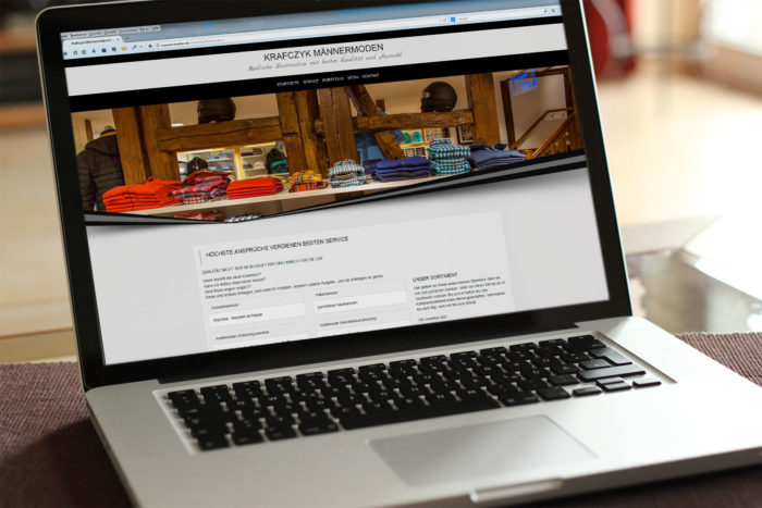 Internetseie Programmierung von Krfczyk Männermoden in Greifswald