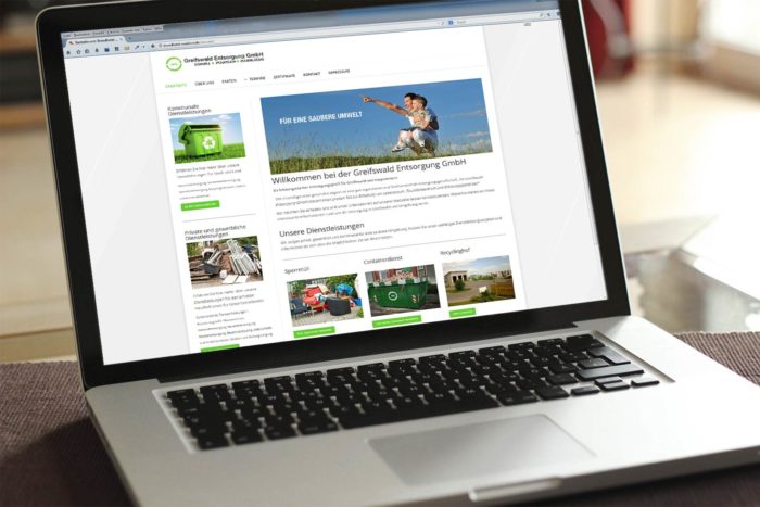 Webseiten Erstellung und Neugestaltung Greifswald Entsorgung